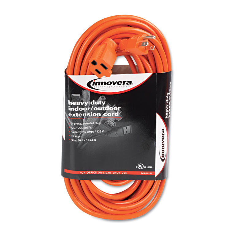 Indoor/Outdoor Extension Cord, 50 ft, 13 A, Orange 1