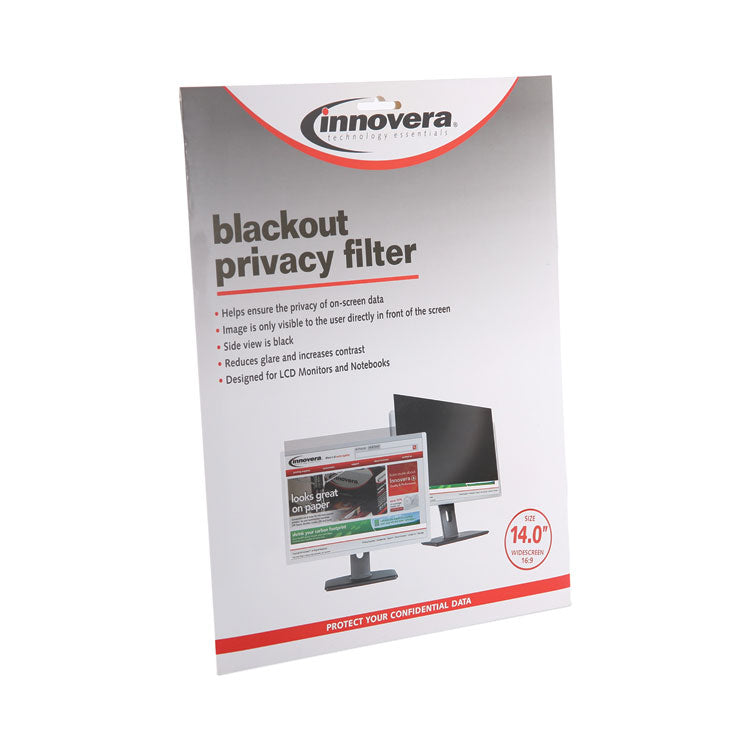 Blackout Privacy Filter for 14" Widescreen Laptop, 16:9 Aspect Ratio 2