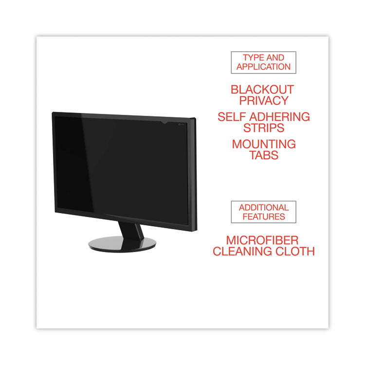 Blackout Privacy Filter for 21.5" Widescreen Flat Panel Monitor, 16:9 Aspect Ratio 6