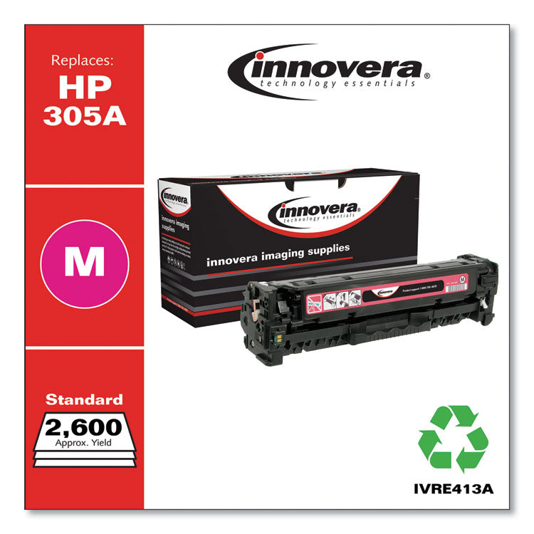 Remanufactured Magenta Toner, Replacement for 305A (CE413A), 2,600 Page-Yield 2