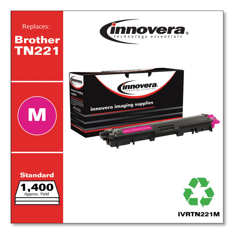 Remanufactured Magenta Toner, Replacement for TN221M, 1,400 Page-Yield 2