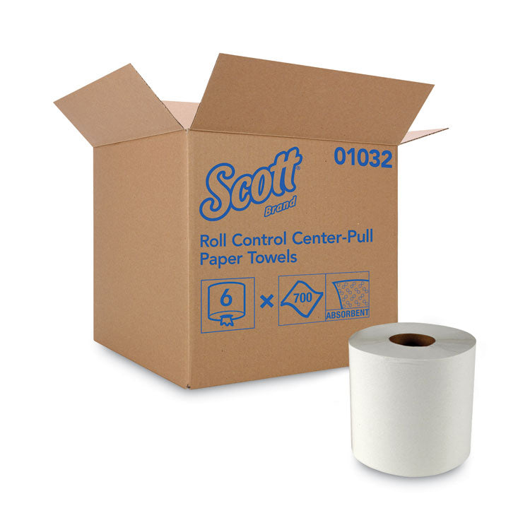 Essential Roll Center-Pull Towels, 1-Ply, 8 x 12, White, 700/Roll, 6 Rolls/Carton 1