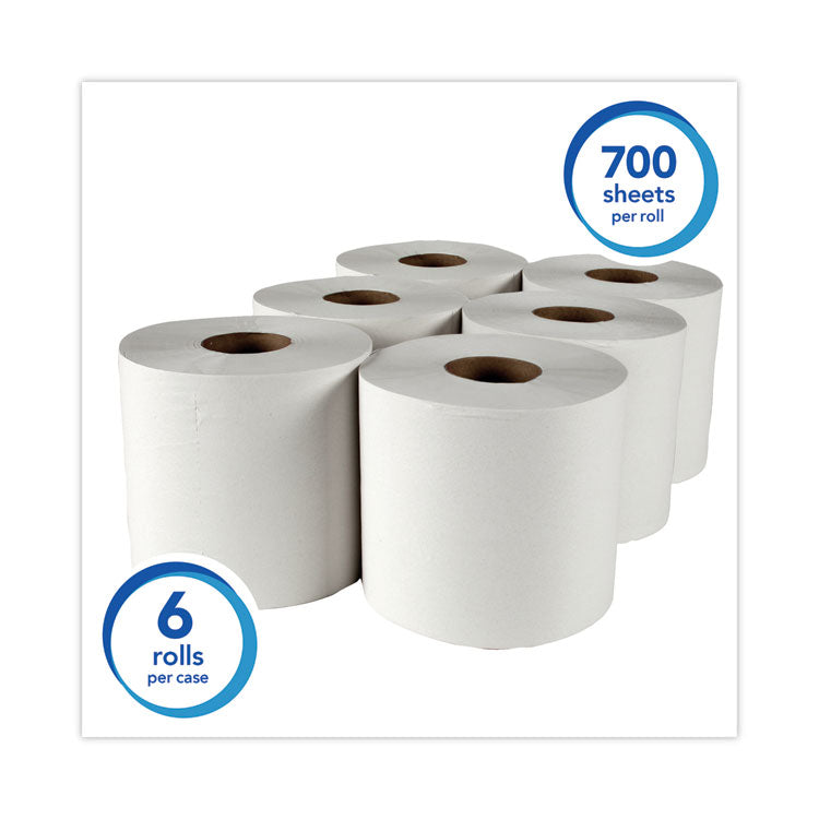 Essential Roll Center-Pull Towels, 1-Ply, 8 x 12, White, 700/Roll, 6 Rolls/Carton 2