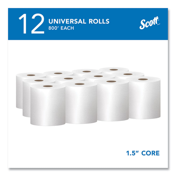 Essential Hard Roll Towels for Business, Absorbency Pockets, 1-Ply, 8" x 800 ft,  1.5" Core, White, 12 Rolls/Carton 2