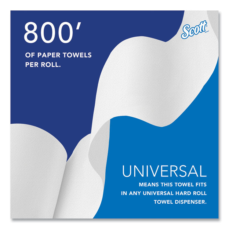 Essential Hard Roll Towels for Business, Absorbency Pockets, 1-Ply, 8" x 800 ft,  1.5" Core, White, 12 Rolls/Carton 7