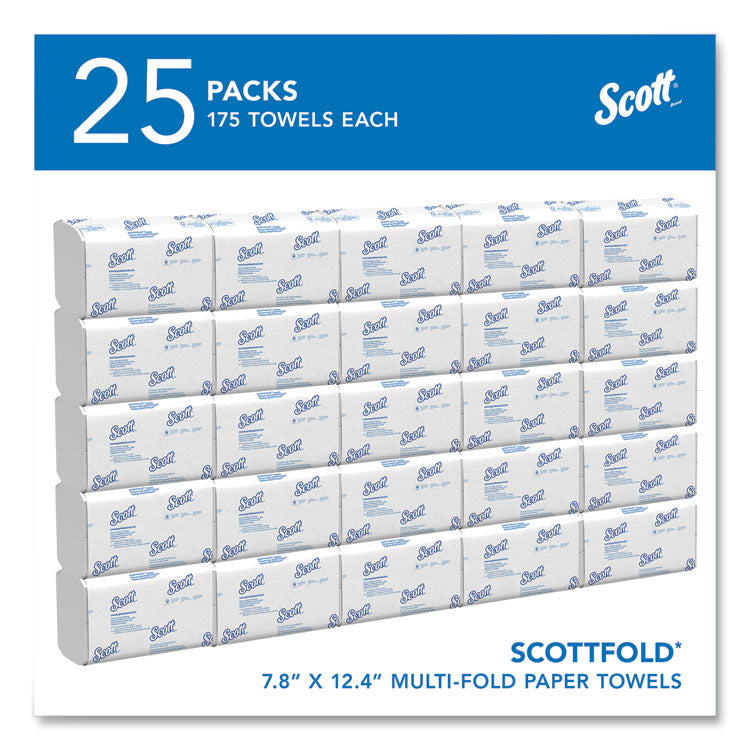 Pro Scottfold Towels, 1-Ply, 7.8 x 12.4, White, 175 Towels/Pack, 25 Packs/Carton 2