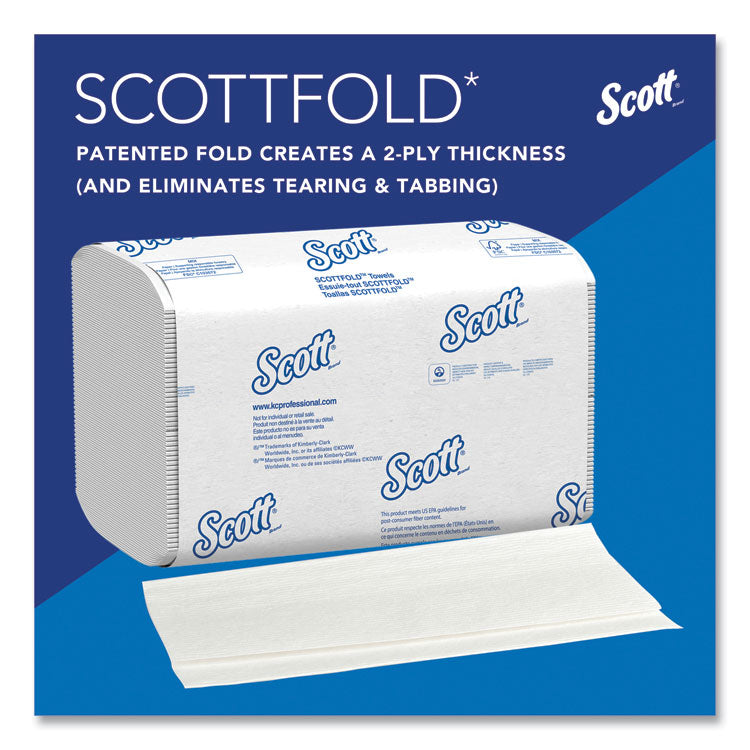 Pro Scottfold Towels, 1-Ply, 9.4 x 12.4, White, 175 Towels/Pack, 25 Packs/Carton 8