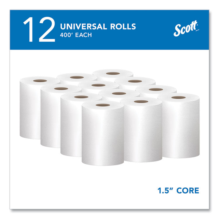 Essential Hard Roll Towels for Business, Absorbency Pockets, 1-Ply, 8" x 400 ft, 1.5" Core, White, 12 Rolls/Carton 2