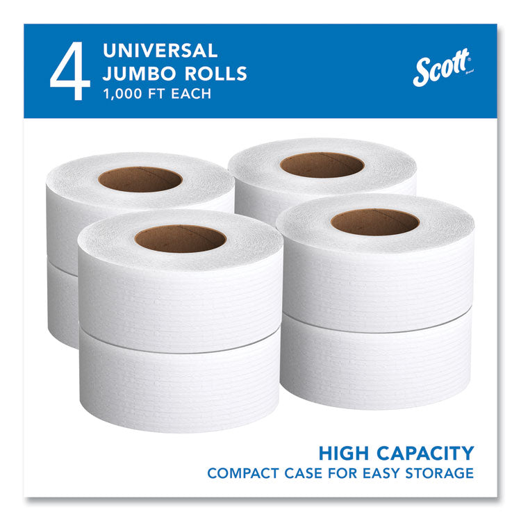 Essential JRT Jumbo Roll Bathroom Tissue, Septic Safe, 2-Ply, White, 3.55" x 1,000 ft, 4 Rolls/Carton 2