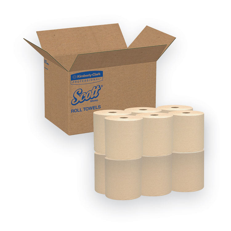 Essential Hard Roll Towels for Business, 1-Ply, 8" x 800 ft, 1.5" Core, Natural, 12 Rolls/Carton 2