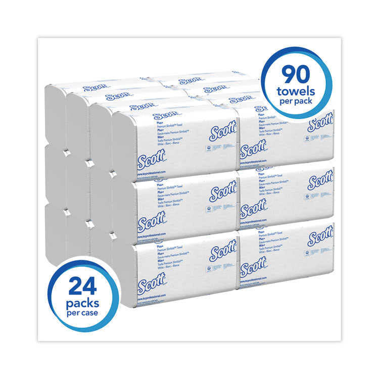 Slimfold Towels, 1-Ply, 7.5 x 11.6, White, 90/Pack, 24 Packs/Carton 2