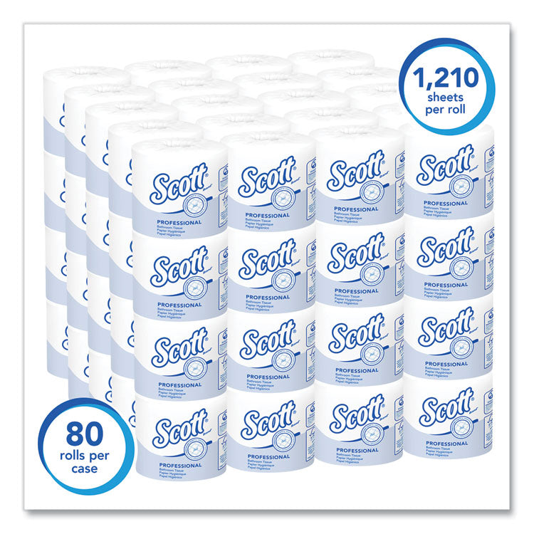 Essential Standard Roll Bathroom Tissue for Business, Septic Safe, 1-Ply, White, 1,210 Sheets/Roll, 80 Rolls/Carton 2