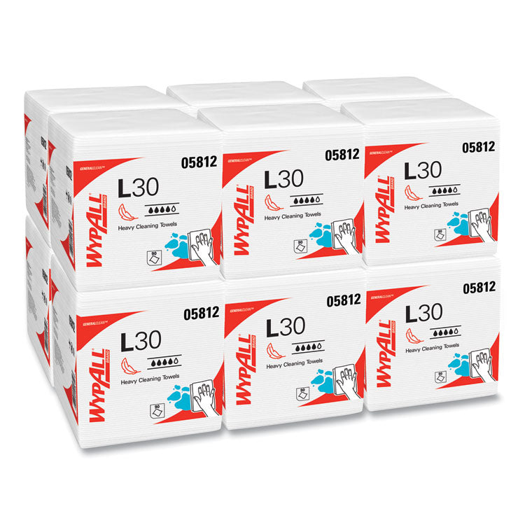 L30 Towels, Quarter Fold, 12.5 x 12, 90/Polypack, 12 Polypacks/Carton 1