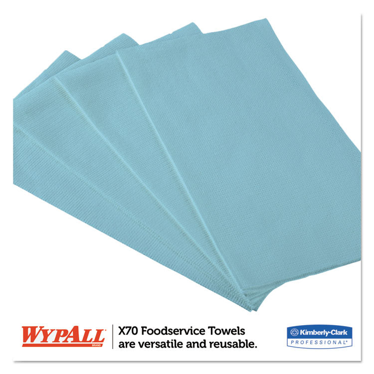 X70 Foodservice Towels, 1/4 Fold, 12.5 x 23.5, Unscented, Blue, 300/Carton 2