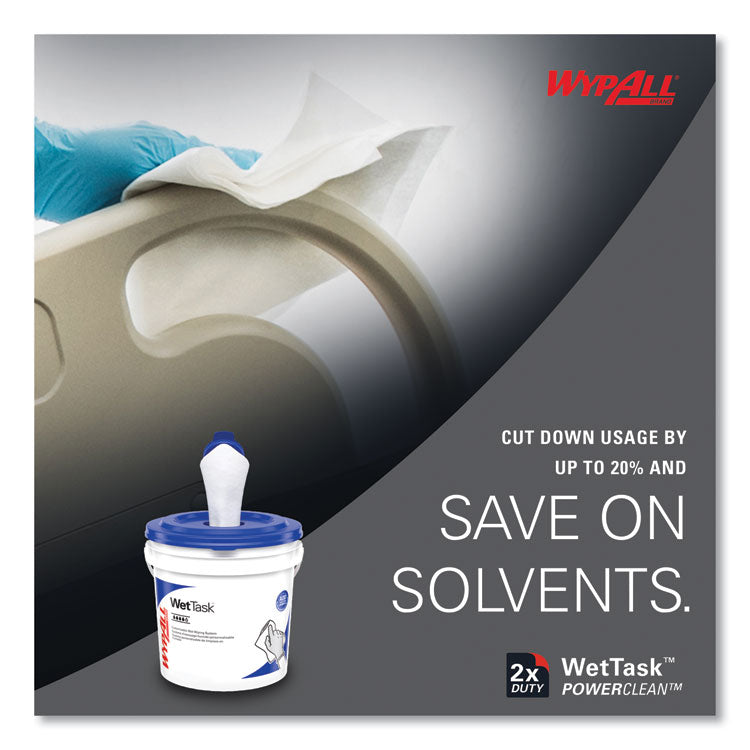 Power Clean Wipers for Solvents WetTask Customizable Wet Wiping System, Wipers Only, 9 x 15, White, 275/Roll, 2 Rolls/Carton 8