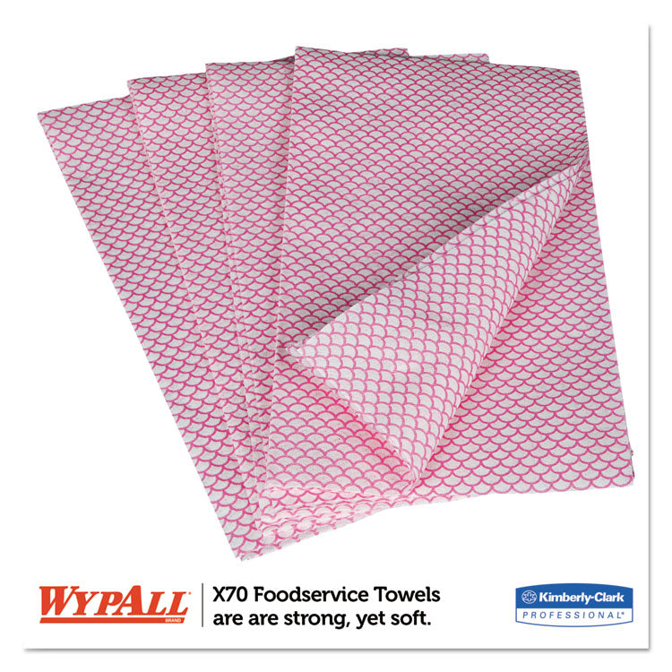 X70 Wipers, 1-Ply, 12.5 x 23.2, Red, 300/Carton 2