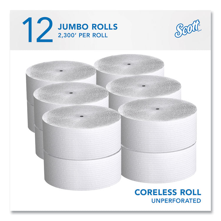 Essential Coreless JRT, Septic Safe, 1-Ply, White, 3.75 x 2,300 ft, 12 Rolls/Carton 2