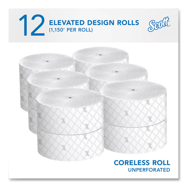 Essential Coreless JRT, Septic Safe, 2-Ply, White, 3.75" x 1,150 ft, 12 Rolls/Carton 2