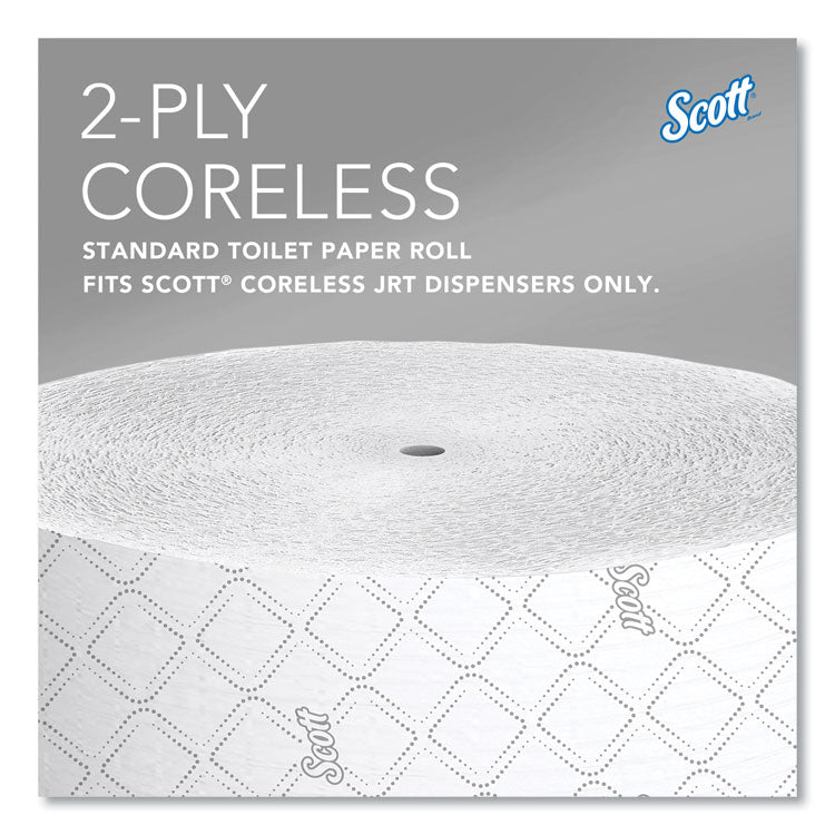 Essential Coreless JRT, Septic Safe, 2-Ply, White, 3.75" x 1,150 ft, 12 Rolls/Carton 6