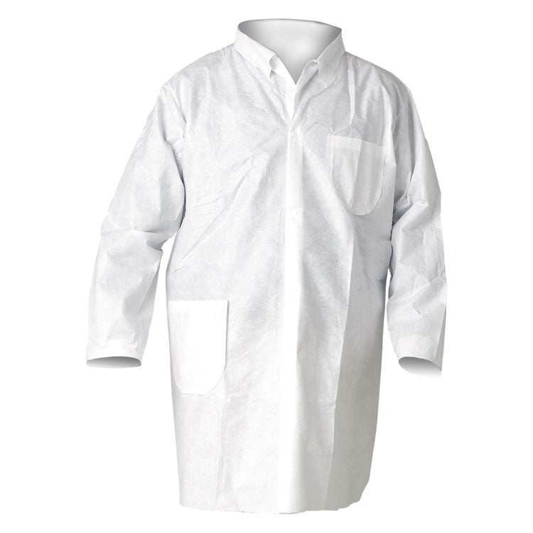 A20 Breathable Particle Protection Lab Coats, Snap Closure/open Wrists/pockets, X-Large, White, 25/carton 1