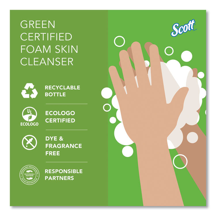 Essential Green Certified Foam Skin Cleanser, Fragrance-Free, 1,500 Ml Refill, 2/carton 10