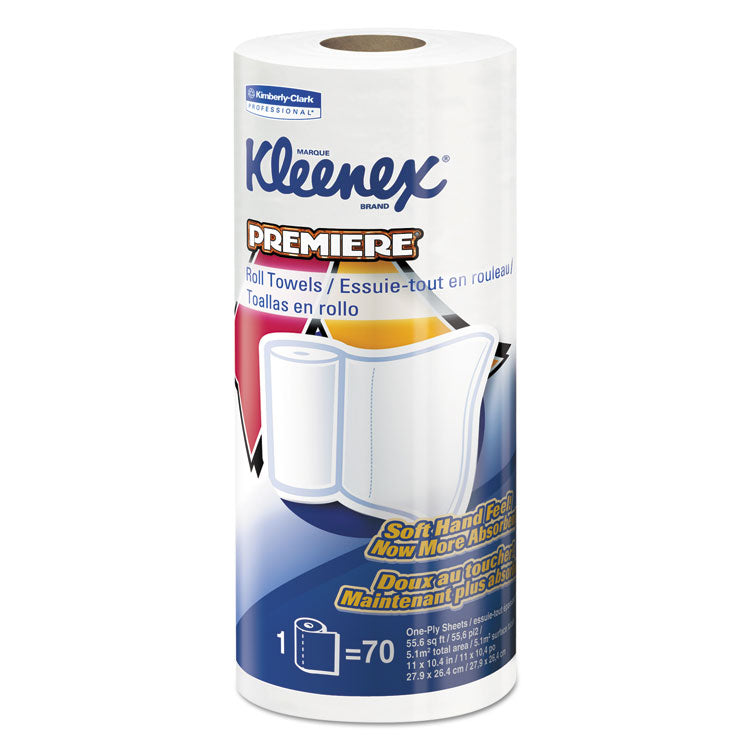 Premiere Kitchen Roll Towels, 1-Ply, 11 x 10.4, White, 70/Roll, 24 Rolls/Carton 1