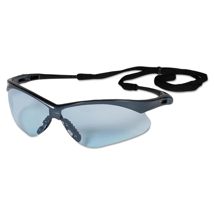 V30 Nemesis Safety Glasses, Blue Frame, Light Blue Uncoated Lens, 12/Box 1