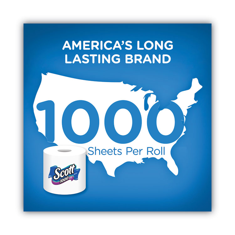 1000 Bathroom Tissue, Septic Safe, 1-Ply, White, 1,000 Sheet/Roll, 20/Pack 9