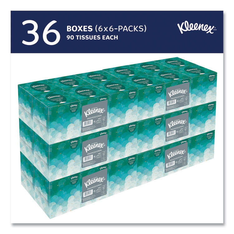 Boutique White Facial Tissue for Business, Pop-Up Box, 2-Ply, 95 Sheets/Box, 6 Boxes/Pack, 6 Packs/Carton 3