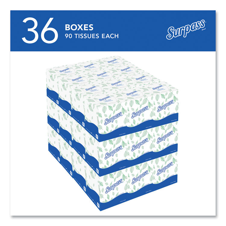 Facial Tissue for Business, 2-Ply, White, Pop-Up Box, 90/Box, 36 Boxes/Carton 3