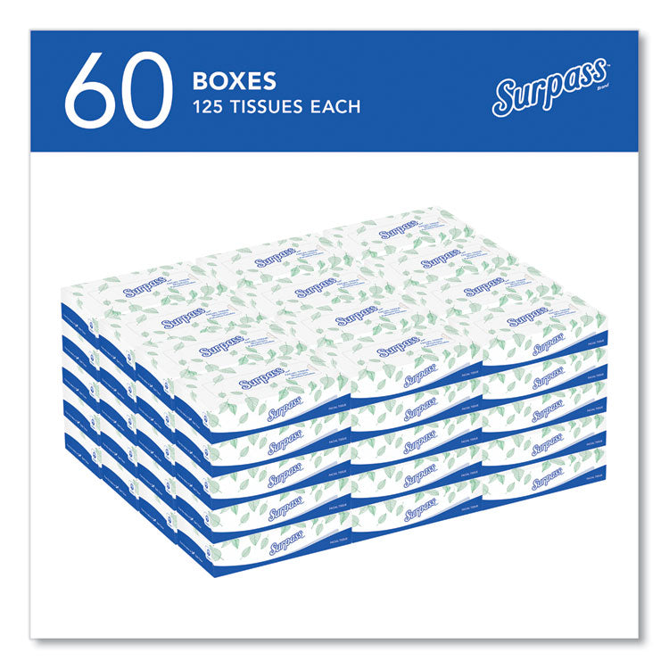 Facial Tissue for Business, 2-Ply, White,125 Sheets/Box, 60 Boxes/Carton 3