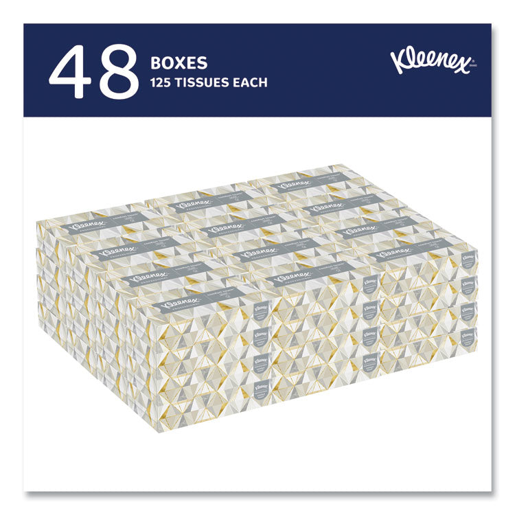 White Facial Tissue for Business, 2-Ply, White, Pop-Up Box, 125 Sheets/Box, 48 Boxes/Carton 3