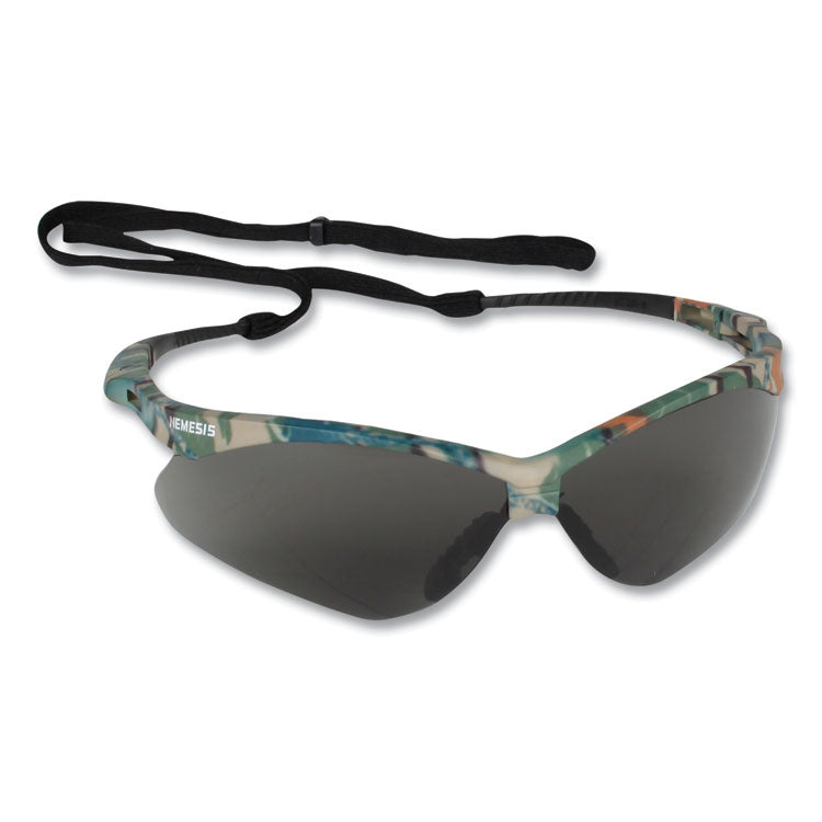 V30 NEMESIS Safety Eyewear, Plastic Camo Frame, Smoke Polycarbonate Lens, 12/Box 1