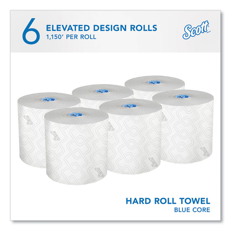 Pro Hard Roll Paper Towels with Elevated Scott Design for Scott Pro Dispenser, Blue Core Only, 1-Ply, 1,150 ft, 6 Rolls/CT 2