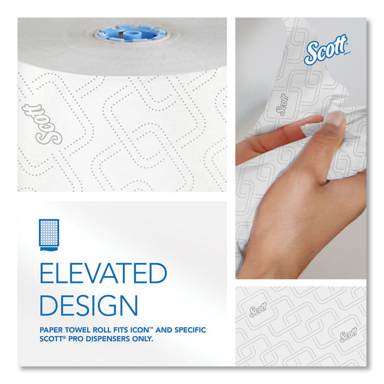 Pro Hard Roll Paper Towels with Elevated Scott Design for Scott Pro Dispenser, Blue Core Only, 1-Ply, 1,150 ft, 6 Rolls/CT 4