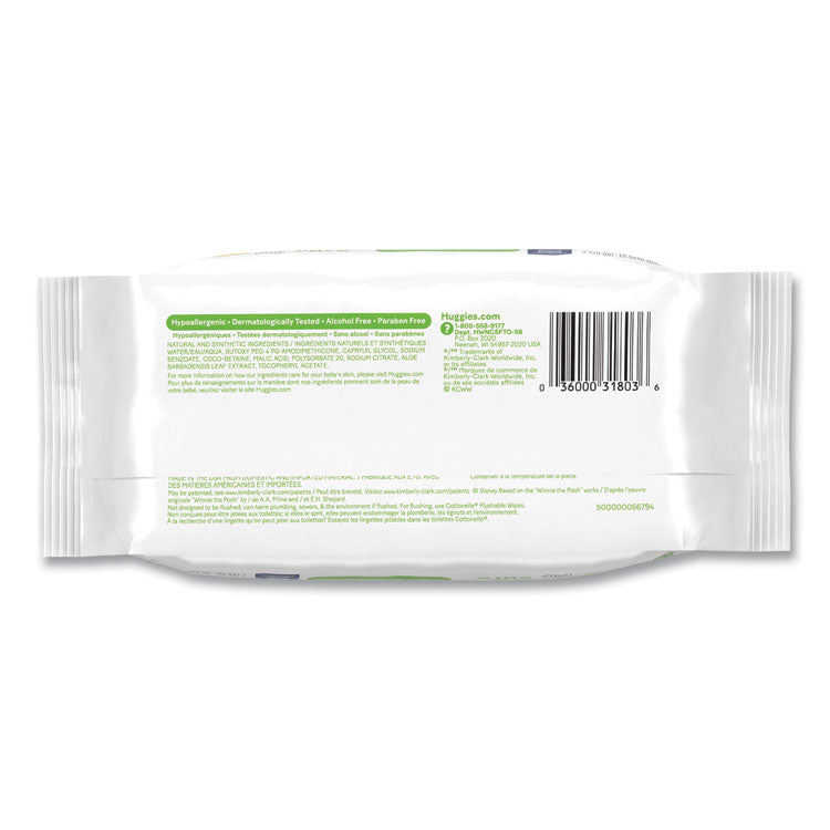 Natural Care Sensitive Baby Wipes, 1-Ply, 3.88 x 6.6, Unscented, White, 56/Pack, 8 Packs/Carton 4