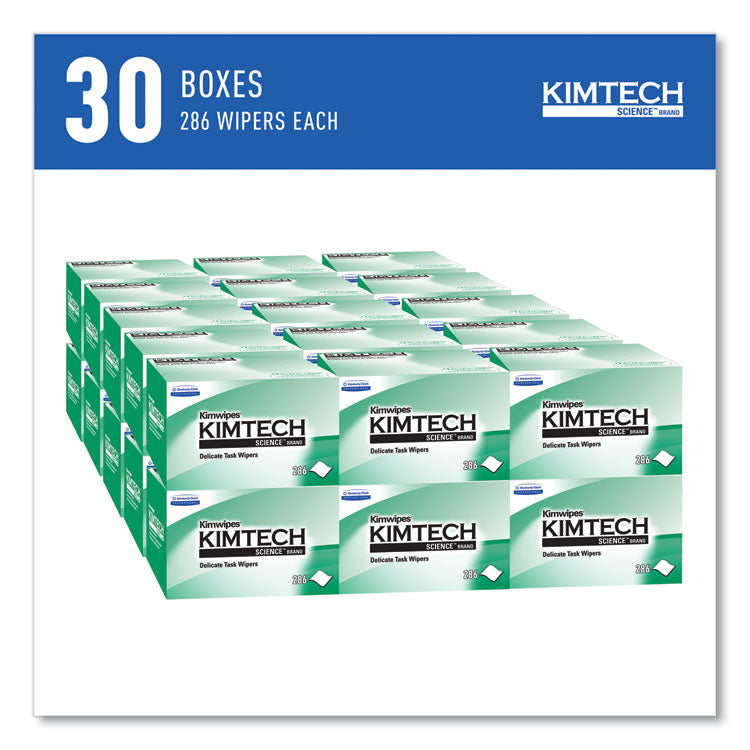 Kimwipes Delicate Task Wipers, 1-Ply, 4.4 x 8.4, Unscented, White, 280/Box, 30 Boxes/Carton 9