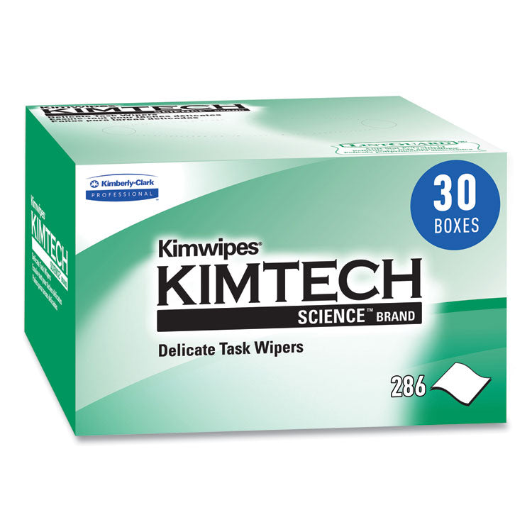 Kimwipes Delicate Task Wipers, 1-Ply, 4.4 x 8.4, Unscented, White, 280/Box, 30 Boxes/Carton 10