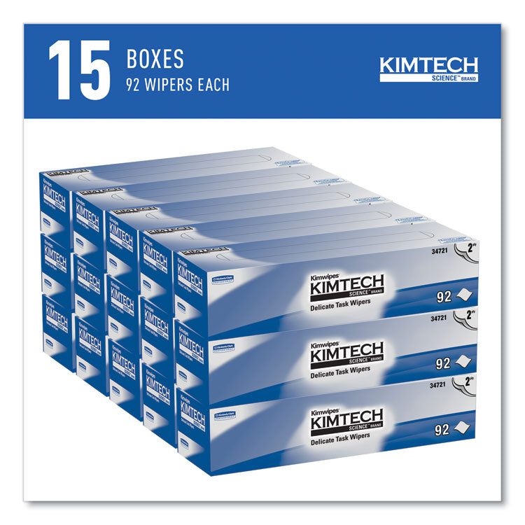 Kimwipes Delicate Task Wipers, 2-Ply, 14.7 x 16.6, Unscented, White, 92/Box, 15 Boxes/Carton 9