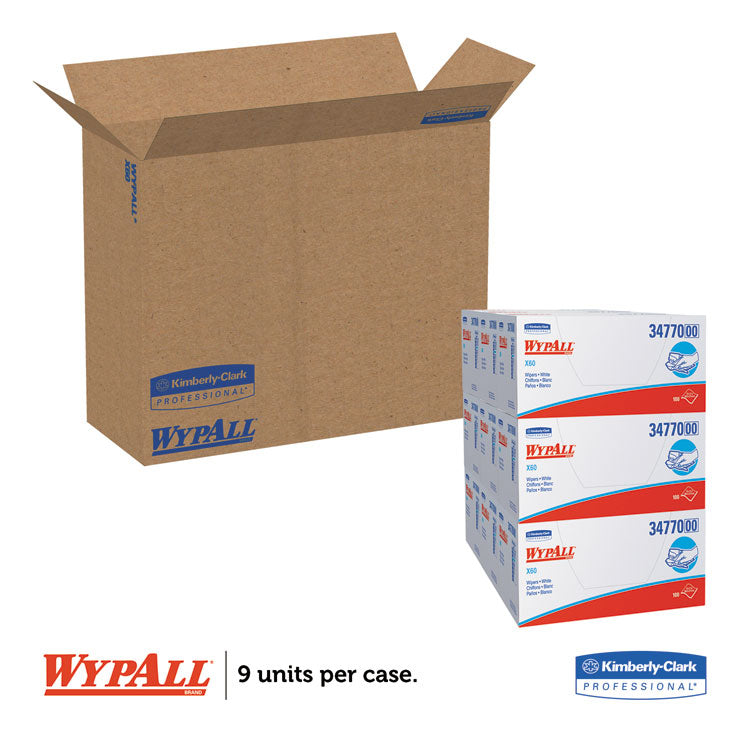 General Clean X60 Cloths, 1/4 Fold, 11 x 23, White, 100/Box, 9 Boxes/Carton 2