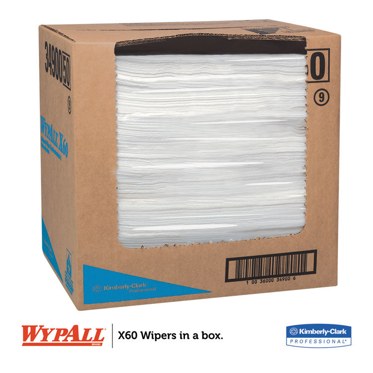 General Clean X60 Cloths, Flat Sheet, 12.5 x 16.8, White, 150/Box, 6 Boxes/Carton 3