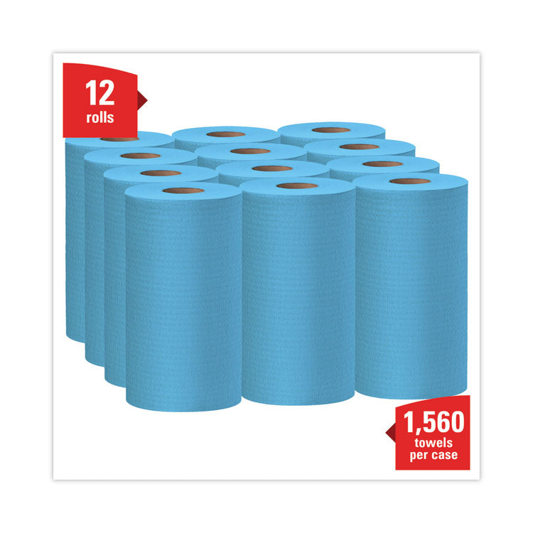 General Clean X60 Cloths, Small Roll, 9.8 x 13.4, Blue, 130/Roll, 12 Rolls/Carton 3