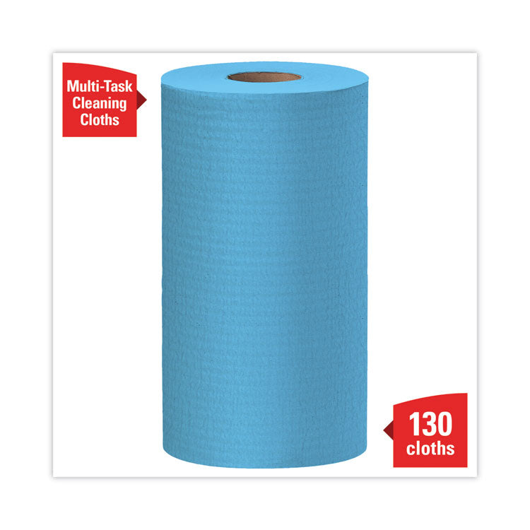 General Clean X60 Cloths, Small Roll, 9.8 x 13.4, Blue, 130/Roll, 12 Rolls/Carton 4