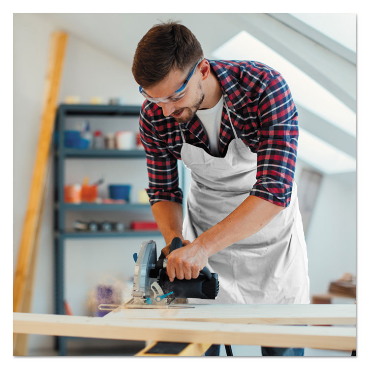 A20 Apron, 28" x 40",  One Size Fits All, White 4