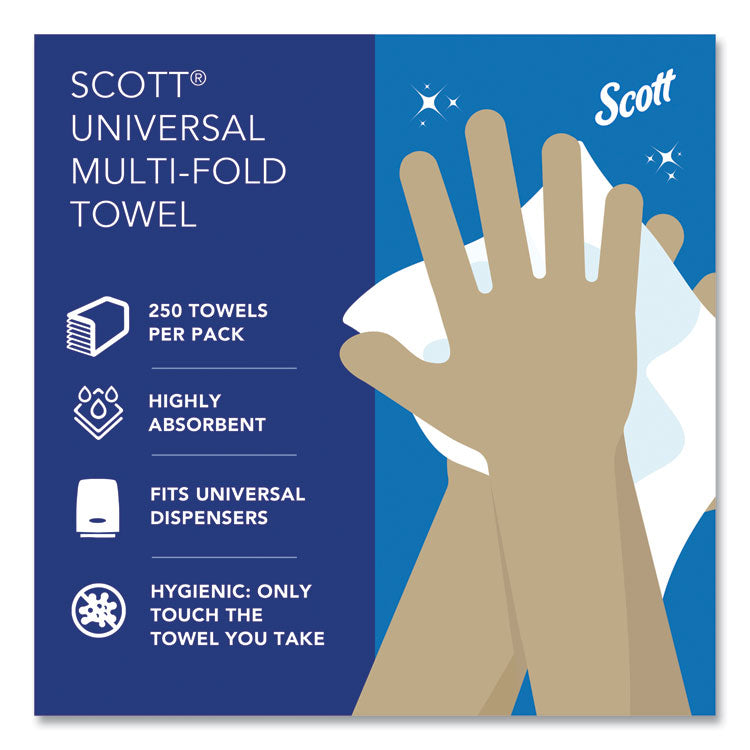 Essential Multi-Fold Towels, 1-Ply, 8 x 9.4, White, 250/Pack, 16 Packs/Carton 9