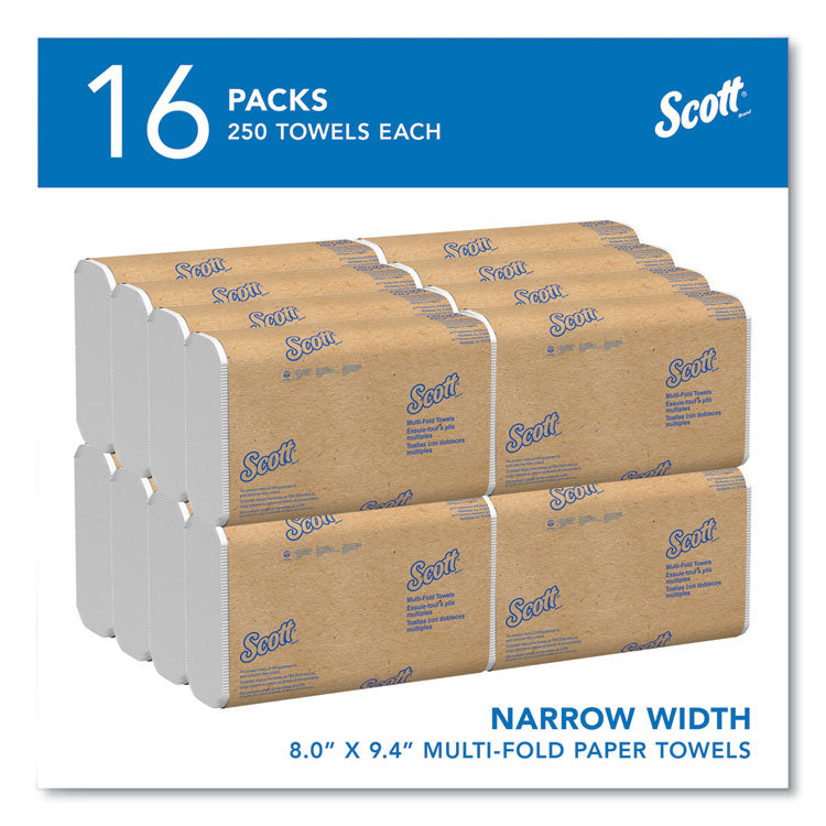 Essential Multi-Fold Towels, 1-Ply, 8 x 9.4, White, 250/Pack, 16 Packs/Carton 2