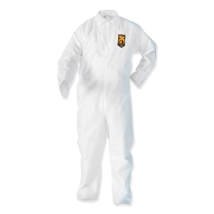 A35 Liquid And Particle Protection Coveralls, Zipper Front, Elastic Wrists And Ankles, 3x-Large, White, 25/carton 1