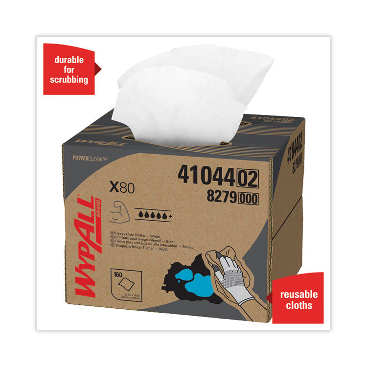 X80 Cloths, HYDROKNIT, BRAG Box, 11.1 x 16.8, White, 160/Carton 5