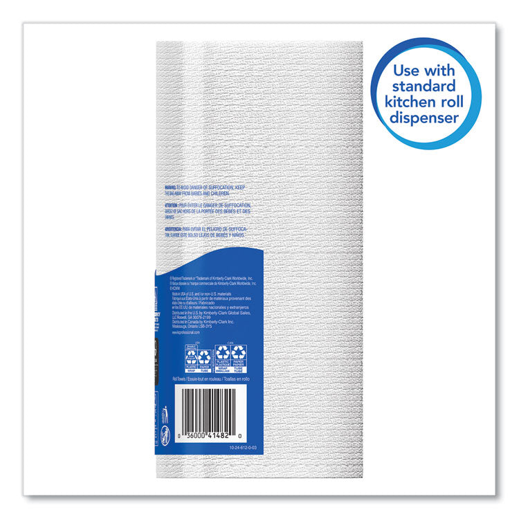 Kitchen Roll Towels, 1-Ply, 11 x 8.75, White, 128/Roll, 20 Rolls/Carton 5