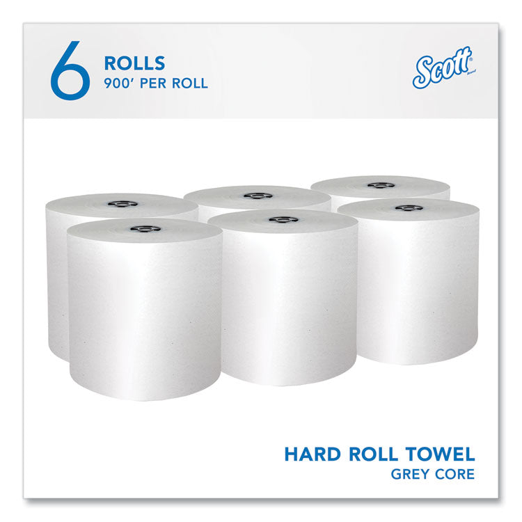 Pro Hard Roll Paper Towels with Absorbency Pockets, for Scott Pro Dispenser, Gray Core Only, 1-Ply, 7.5" x 900 ft, 6 Rolls/CT 2